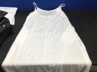 Lot of (14) White Spaghetti Strap Dresses, XXL - Appear New