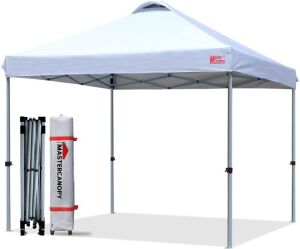 MASTERCANOPY Durable Ez Pop-up Canopy Tent with Roller Bag 6.6' x 6.6' 