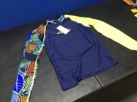 Lot of (11) SBART Rash Guard Nylon Long Sleeve Swim Shirts, XL - Appear New
