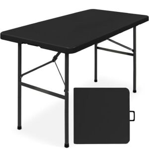 Portable Folding Plastic Dining Table w/ Handle, Lock - 4ft 