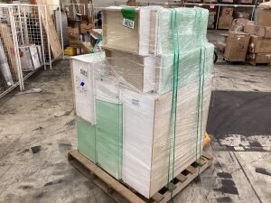 Pallet of White Cabinets - (2) 12" Base Cabinets, (2) 36" x 36" Wall Cabinets, (2) 24" x 36" Wall Cabinets