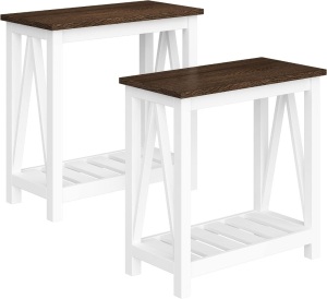 ChooChoo End Table ET2109-S/ET2110-S (White, 23.6x11.8x23.6)