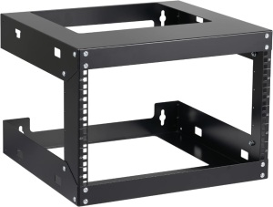 6U Wall Mount Rack Open Frame 19" Server Equipment 18 inches Depth Network Cabinet Black by Tedgetal