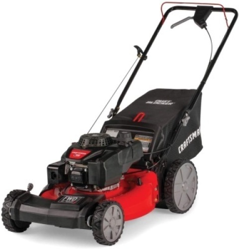 Craftsman M215 159cc 21"&nbsp;3-in-1 High-Wheeled FWD Self-Propelled Gas Powered Lawn Mower with Bagger -&nbsp;Appears New