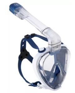 Aqua Lung Sport SmartSnorkel Full Face Mask, Blue/Whit,  S - E-Commerce Return, Appears New 