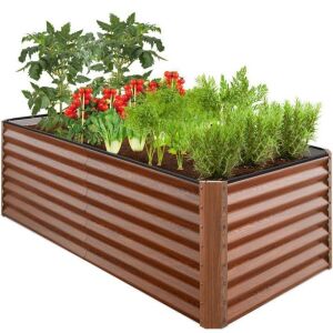 Outdoor Metal Raised Garden Bed for Vegetables, Flowers, Herbs - 6x3x2ft 