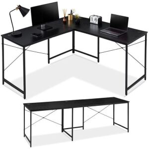 Modular L-Shaped Office Desk w/Customizable Setup - 94.5in 