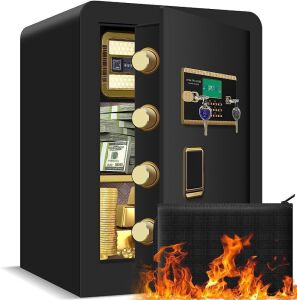 2.4 Cu Ft Personal Home Security Safe Box with Digital Keypad & Spare Keys