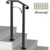 Vevor Arch Stair Rail Matte Black Iron Powder Coating Fits 1 Stair - Appears New  