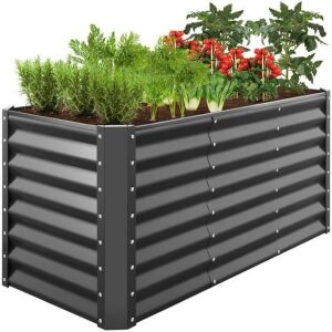 Outdoor Metal Raised Garden Bed for Vegetables, Flowers, Herbs - 4x2x2ft 