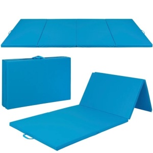 Folding Exercise Fitness Workout Gym Floor Mat w/ Handles 120"(L) x 48"(W) x 2"(Thick)