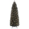 Pre-Lit Black Artificial Pencil Holiday Tree 6FT
