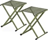 TRIPLE TREE Folding Stool, 2-Pack Portable Camping Stool 17.8inch Height Lightweight Stainless Steel Foldable Chair for Outdoor Camping Walking Hunting Hiking Fishing, Support 600 lbs