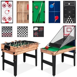 13-in-1 Combo Game Table Set w/ Ping Pong, Foosball, Basketball, Air Hockey 49"(L) x 41.5"(W) x 31.25"(H)