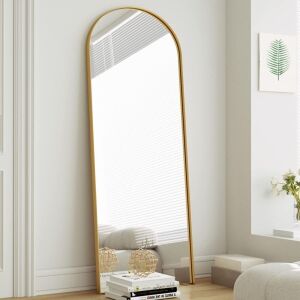 TinyTimes Arched Full Length Floor Mirror, 65" x 22" 