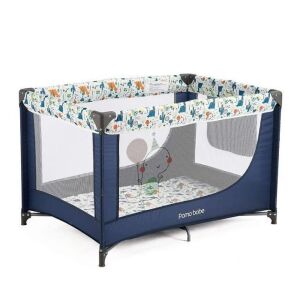 Pamo Babe Portable Enclosed Baby Playpen with Mattress and Carry Bag, Blue