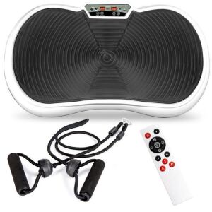 Vibration Plate Exercise Machine Full Body Fitness Platform w/ Bands - No Remote