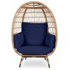 Wicker Egg Chair Oversized Indoor Outdoor Patio Lounger 