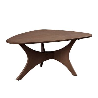 Blaze Triangle Wood Coffee Table Pecan