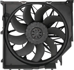 BOXI 600W Brushless Cooling Fan Assembly Replacement for 2004 2005 2006 2007 2008 2009 2010 B-M-W X3 E83 (Replace OE# 17113442089)