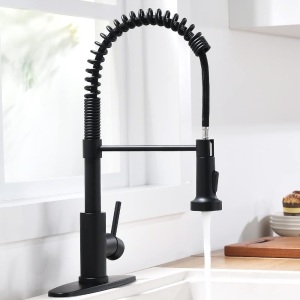 Black Kitchen Faucet Kitchen Sink Faucet with Sprayer - Kitchen Faucet with Pull Down Spraye