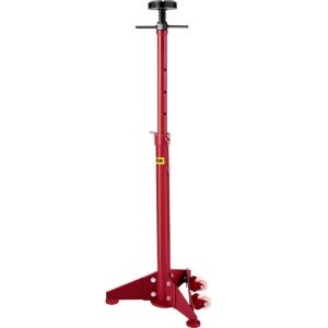 VEVOR Underhoist Stand 3/4 Ton Capacity Pole Jack Lifting from 1.1 m to 1.8 m, Triangular Base, Two Wheels