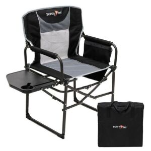 SunnyFeel Compact Camping Director Chair with Side Table, Carry Bag