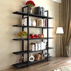 TribeSigns 5-Tier Vintage Industrial Style Bookcase/Bookshelf, 72"H x 12"W x 47"L. Appears New