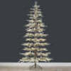 Pre-Lit Sparse Flocked Christmas Tree w/ 2-in-1 LEDs, Cordless Connection 6ft