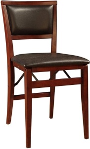 Linon Keira Pad Folding Chair,Engineered Wood 17"w x 20"d x 33"h