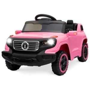 6V Kids Ride-On Car Truck Toy w/ RC Parent Control, 3 Speeds, Lights, Horn 37.5"(L) x 24"(W) x 19.5"(H)