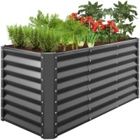 Outdoor Metal Raised Garden Bed for Vegetables, Flowers, Herbs - 4x2x2ft&nbsp;