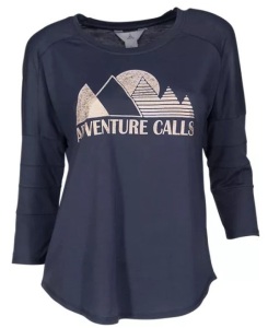 Ascend Graphic Three-Quarter-Sleeve Baseball T-Shirt, Womens XXL - E-Commerce Return, Appears New 