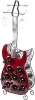 Vintiquewise Decorative Metal Guitar Shaped Wine Holder, 9 Bottle, Freestanding - Appears New 