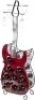 Vintiquewise Decorative Metal Guitar Shaped Wine Holder, 9 Bottle, Freestanding - Appears New&nbsp;