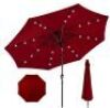Solar LED Lighted Patio Umbrella w/ Tilt Adjustment, UV-Resistance - 10ft&nbsp;
