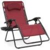 Oversized Reclining Zero Gravity Chair Lounger w/ Cup Holder, Pillow&nbsp;