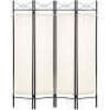 4-Panel Folding Privacy Screen Room Divider Decoration Accent, 6ft