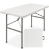 Portable Folding Plastic Dining Table w/ Handle, Lock - 4ft