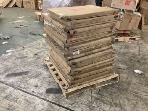 Lot of (19) Fireplace Screens, Multiple Sizes/Styles, Mostly New
