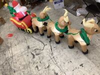 Lighted Inflatable Santa Claus & Reindeer Christmas Decoration - 9ft&nbsp;