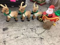 Lighted Inflatable Santa Claus & Reindeer Christmas Decoration - 9ft&nbsp;