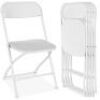Set of 4 Folding Stacking Plastic Chairs w/ Non-Slip Feet&nbsp;