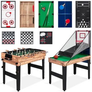 13-in-1 Combo Game Table Set w/ Ping Pong, Foosball, Basketball, Air Hockey 