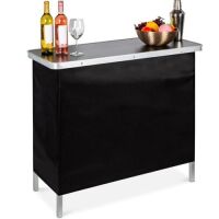 Portable Pop-Up Bar Table w/ Carrying Case, Removable Skirt&nbsp;