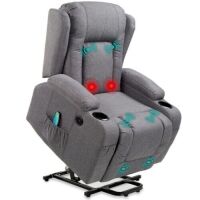 Electric Power Lift Recliner Massage Chair w/ Heat, USB Port, Cupholders&nbsp;