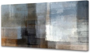 Muolunna A62275 Canvas Prints Abstract Wall Art Print Paintings Grey and Brown Home Decor Stretched and Framed Ready to hang for Living Room Bedroom and Office Home Kitchen Artwork 30x60inch