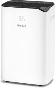 Hevillo Dehumidifier 2000 Sq. Ft 40 Pint with Continuous Drain Hose, Intelligent Humidity Control 