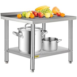 VEVOR Stainless Steel Prep Table, 36 x 24 x 35 Inch, 440lbs Load Capacity 