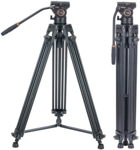 Cayer BV30L 72" Professional Heavy Duty Aluminum Twin Tube Tripod, K3 Fluid Head, Mid-Level Spreader, Max Loading 13.2 LB, DSLR Camcorder - Appears New&nbsp;